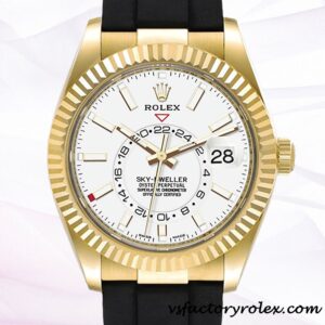 VS Rolex Sky-Dweller m326238-0006 Rolex Calibre 9015/Mingzhu Engine Men's White Dial Replica